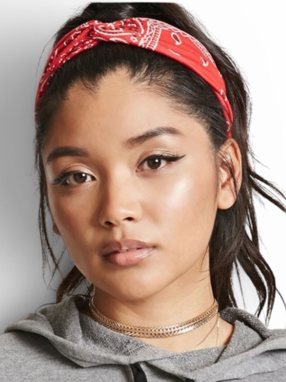 Forever 21 Paisley Bandana Twistfront Headwrap